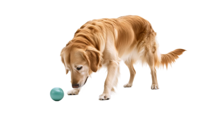 Golden Pup Finds Ball