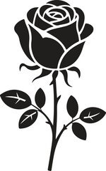 Obraz premium Rose icon vector design with a white background