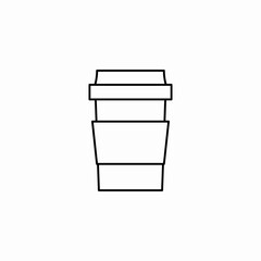 plastic disposable cup icon sign vector