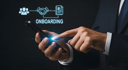 Onboarding new employees with ease using innovative mobile technology for HR and team management practices, creating a positive initial experience