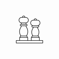 salt pepper grinder icon sign vector