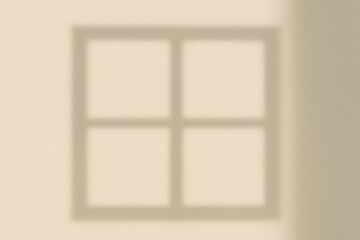Minimalist Window Shadow Overlay on Beige Wall - Elegant Interior Design Element