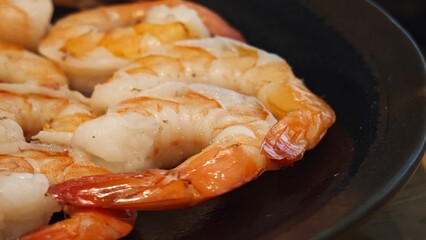Shrimp stir fried butter and garlic.
