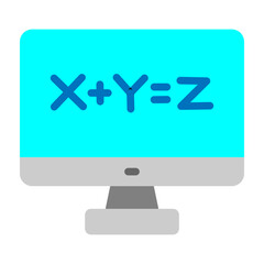 Math Equations Vector Flat Icon Design