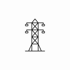 electric tower icon sign vector
