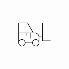 forklift pallet jack icon sign vector