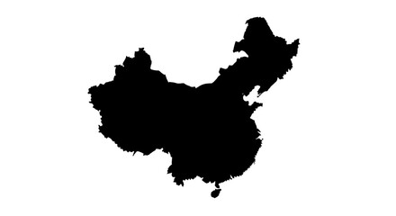 China Map Silhouette Vector