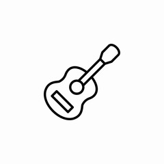 guitar instrument icon sign vector