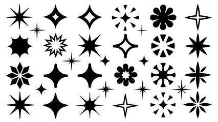 sparkle star icon, star sparkle vectors, Shining sparkle icon, Blink twinkle, sunburst star shapes collection.