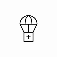 Obraz premium medical air support icon sign vector