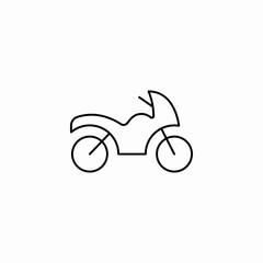 motorbike side icon sign vector