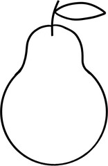 pear fruit outline png
