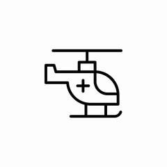 rescue helicopter icon sign vector