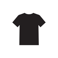Naklejka premium Vector silhouette of a generic t-shirt, ideal for apparel, fashion, and clothing concepts.