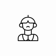 young boy icon sign vector