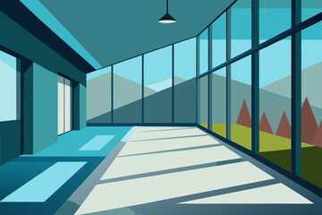 The Interior Space in the Modern Loft Building with Furniture © NURNABI