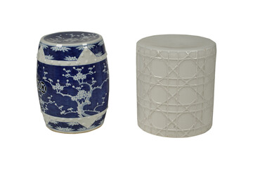 ceramic vase isolated  Fashionable Pure Color Ceramic Drum Chair Modern Chinese 