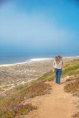 Praia do norte beach in Nazar&egrave;, Portugal