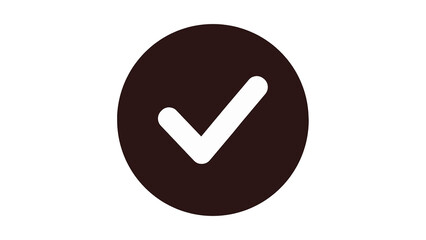 Bold White Check Mark Inside Black Circle – Minimal Approval Symbol