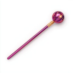 Vibrant Pink Magic Wand with Glitter for Fantasy and Playful Themes