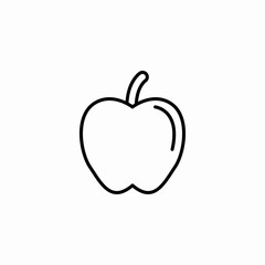 apple fruit icon sign vector