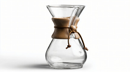 Chemex Coffee Maker: A minimalist aesthetic Chemex coffee maker, its sleek glass construction and iconic design exuding elegance and brewing expertise, ready to create a flavorful coffee experience.