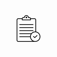 clipboard check icon sign vector