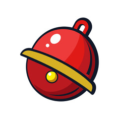 Find red christmas bell vector illustration festive jingle bell holiday season decoration design on transparent background