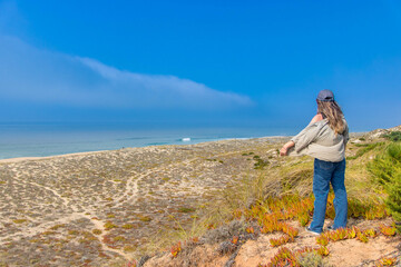Praia do norte beach in Nazarè, Portugal