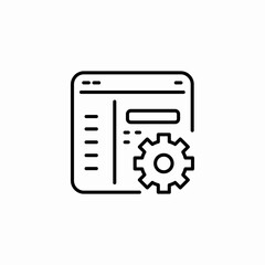 Fototapeta premium home page settings icon sign vector