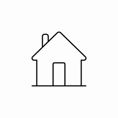 house flat icon icon sign vector