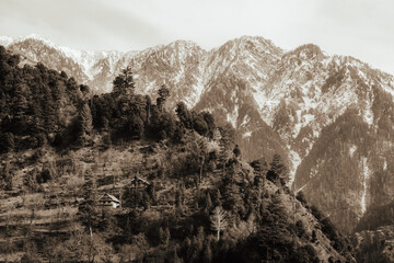 Snowy Mountain Landscape