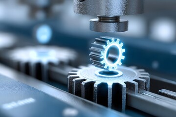 Precision Engineering: Gear Assembly with Illuminated Component