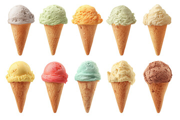 Ice cream cone isolated on transparent background png 