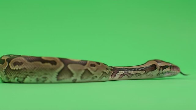 Ball Python Profile on Green Backdrop