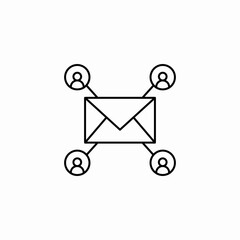 multiple recipients icon sign vector