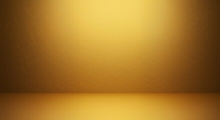 Empty gold room with wall and floor