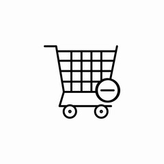 remove from cart icon sign vector