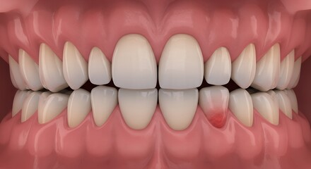 Fototapeta premium Human teeth with gingivitis