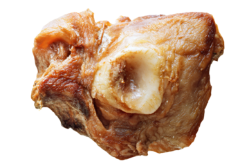 a piece of meat with a bite taken out of it