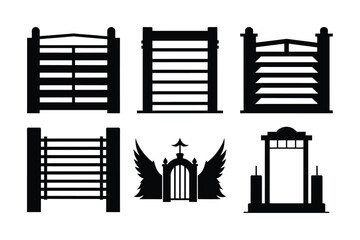 A vector set of black and white city building silhouettes, perfect for urban architecture and business concept designs
