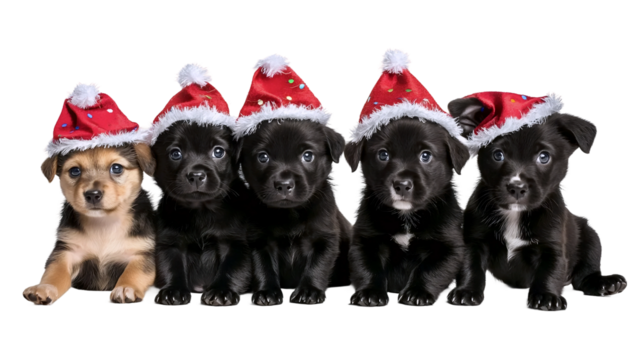 Party Puppies in Festive Hats