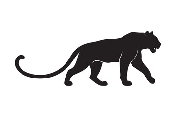 Obraz premium black color silhouette tiger