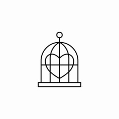 love cage icon sign vector
