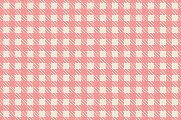 Check and tweed seamless pattern.
Pink red orange pastel and beige chekerboard, checkered, flanel, knitted, fabric, plaid, gingham, tablecloth, geometric texture background design illustration