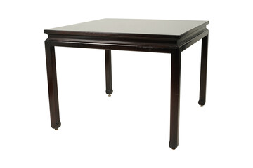 wooden table isolated on white  19th Century Chinoiserie Game Table