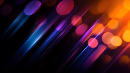 Abstract Bokeh Lights with Diagonal Stripes