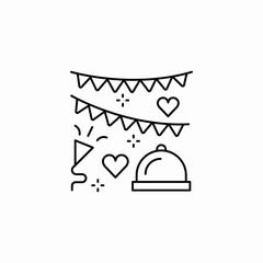 party decoration icon sign vector