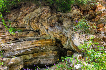 Geological Anticline Fold with Hammer