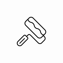 wall piant roller icon sign vector